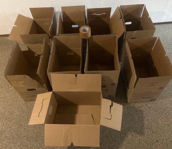 Verhuisdozen van Action - Zo goed als nieuw, Doos, 40 tot 60 cm, 50 tot 75 cm, Ophalen of Verzenden