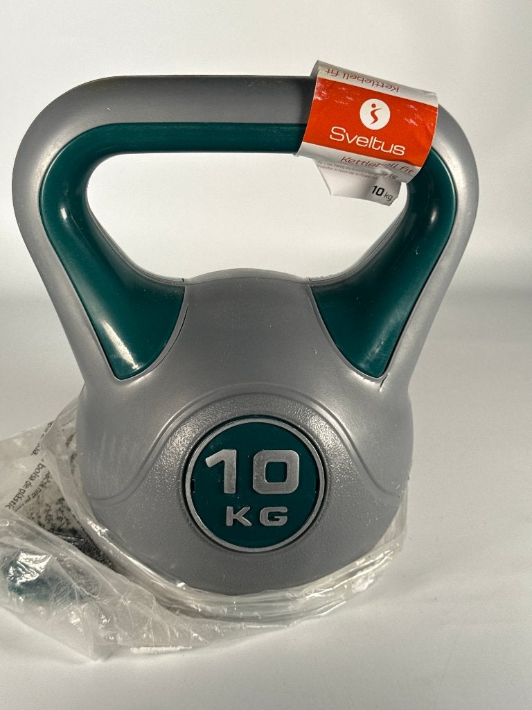 Sveltus Kettlebell Fit 10 kg Grey/Teal, Sport en Fitness, Fitnessmaterialen, Ophalen, Nieuw, Kettlebell