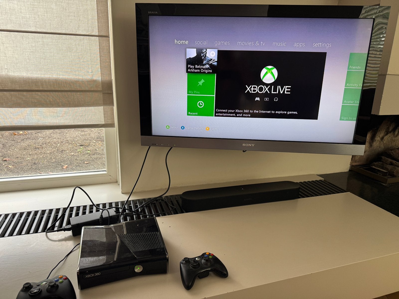 Xbox 360 + 22 games, Ophalen, Gebruikt, Met 2 controllers