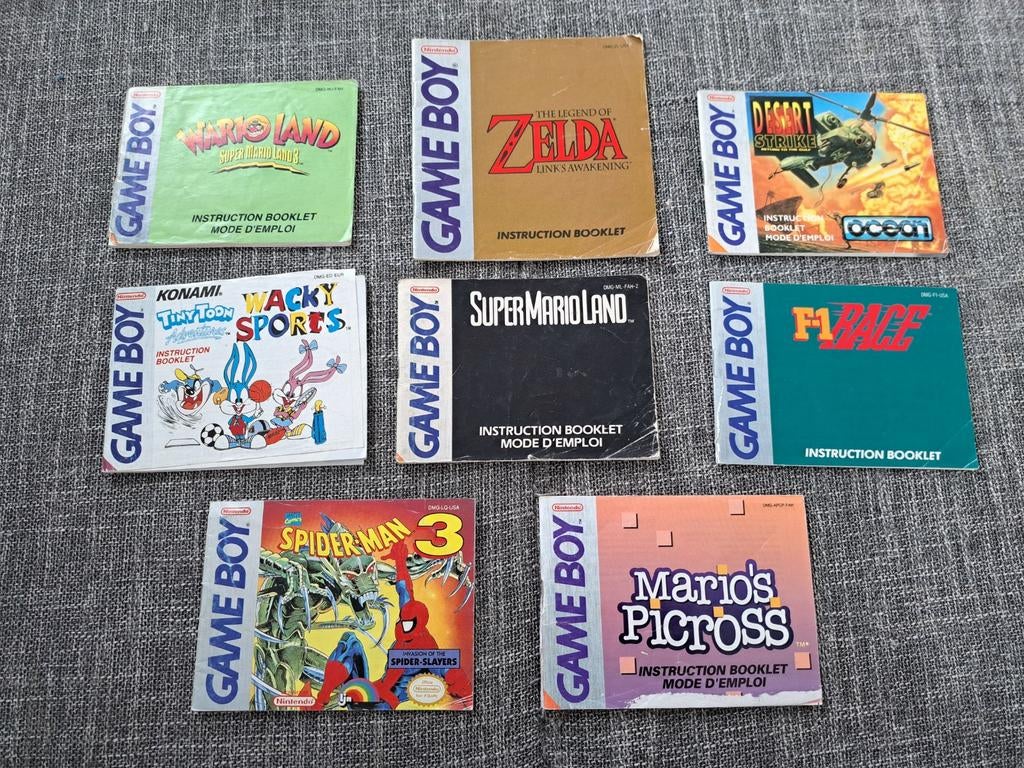Handleidingen voor Nintendo Game Boy games, Spelcomputers en Games, Games | Nintendo Game Boy, 1 speler, Vanaf 3 jaar, Ophalen of Verzenden