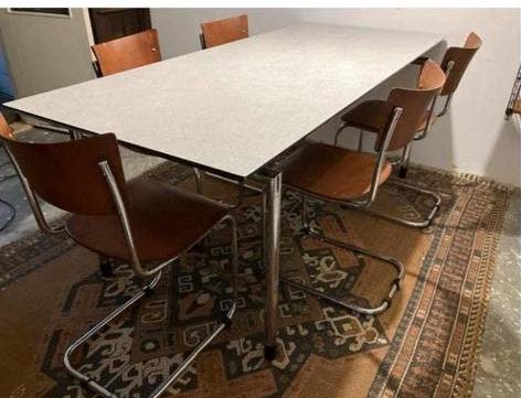Vintage stoelen opknappers - Set van 5, Ophalen, Gebruikt, Bruin, Vijf, Zes of meer stoelen