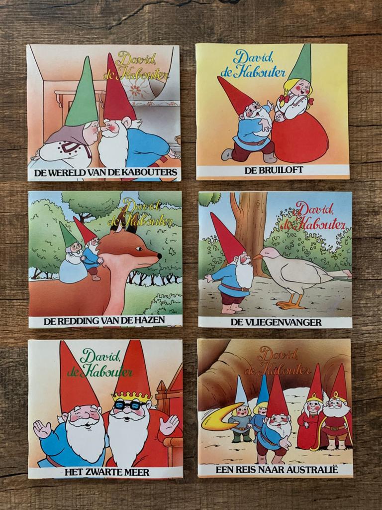 ZELDZAME COMPLETE SET:David de Kabouter Minibibliotheek 1988, Ophalen of Verzenden