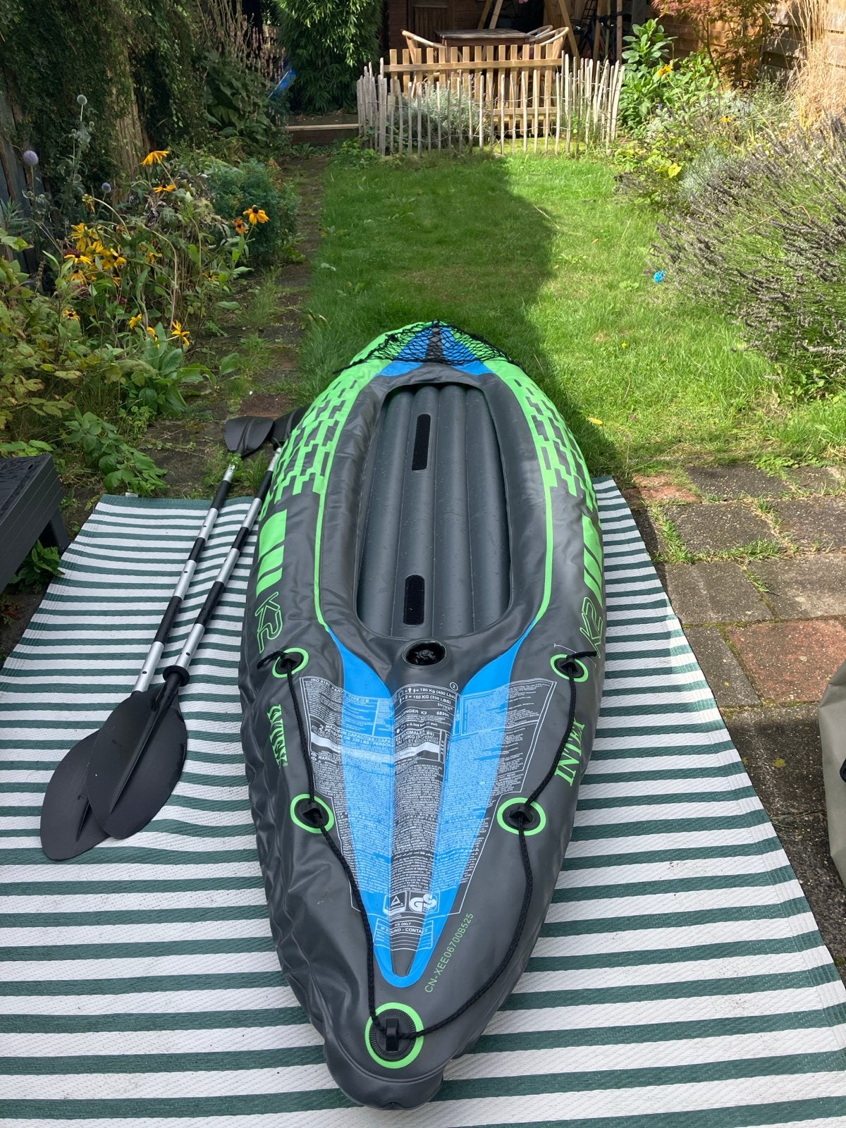 Intex Challenger K1 opblaasbare kajak met peddel, Watersport en Boten, Ophalen, Opblaasbaar, Zo goed als nieuw, 2-persoons