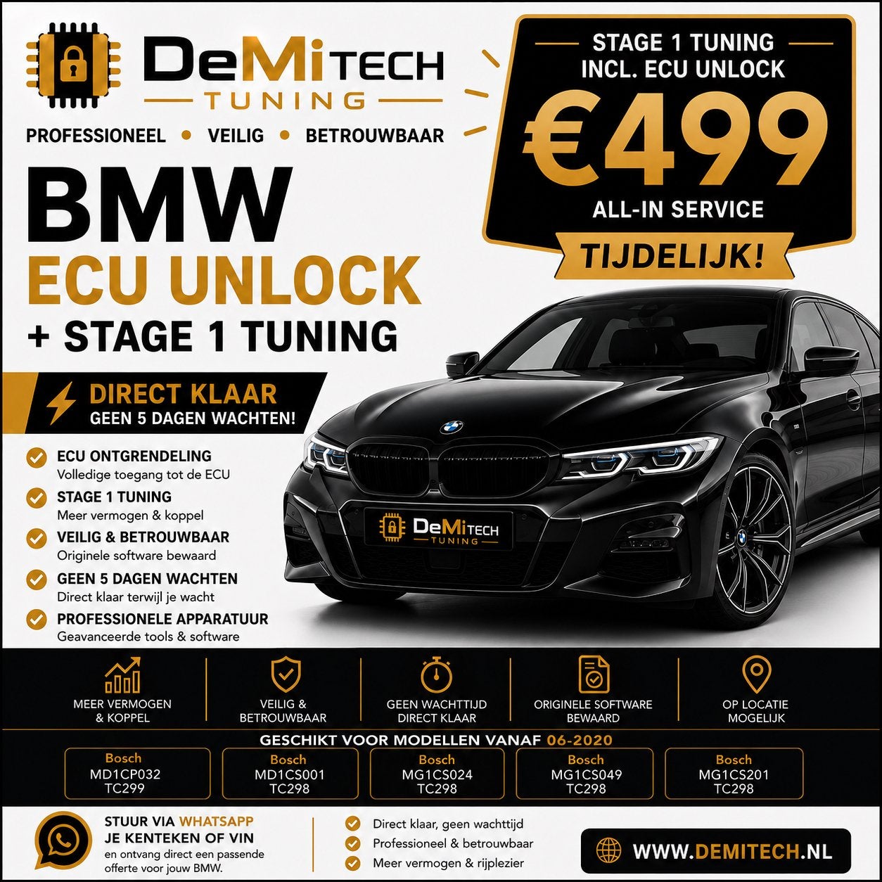BMW Chiptuning + ECU Unlock bouwjaar 2020+, Ophalen
