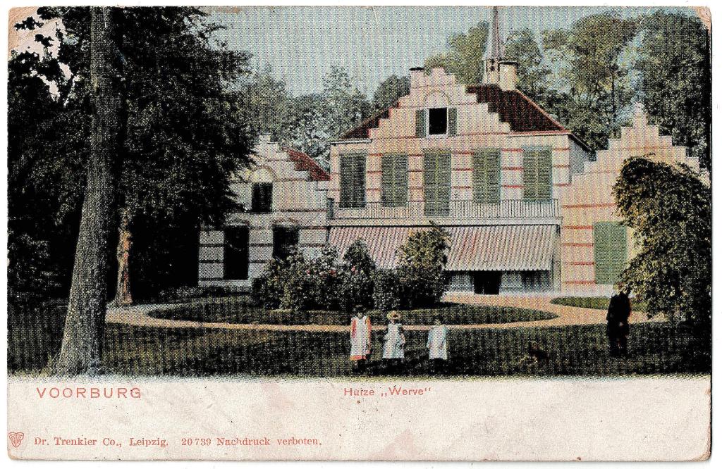 Voorburg (zh), huize werve, verstuurd 1905,  richtprijs 4,50, Verzamelen, Ansichtkaarten | Nederland, Verzenden, Voor 1920, Gelopen