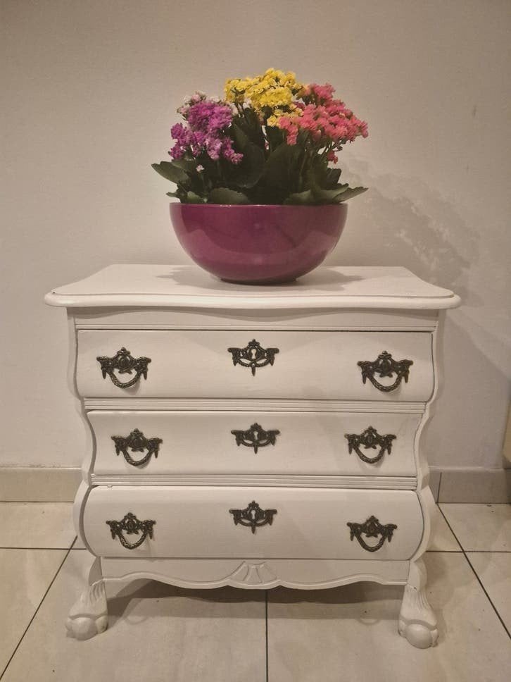 Oud buikkastje in een nieuw jasje / buikkast, Gebruikt, Landelijk, 3 of 4 laden, Minder dan 100 cm