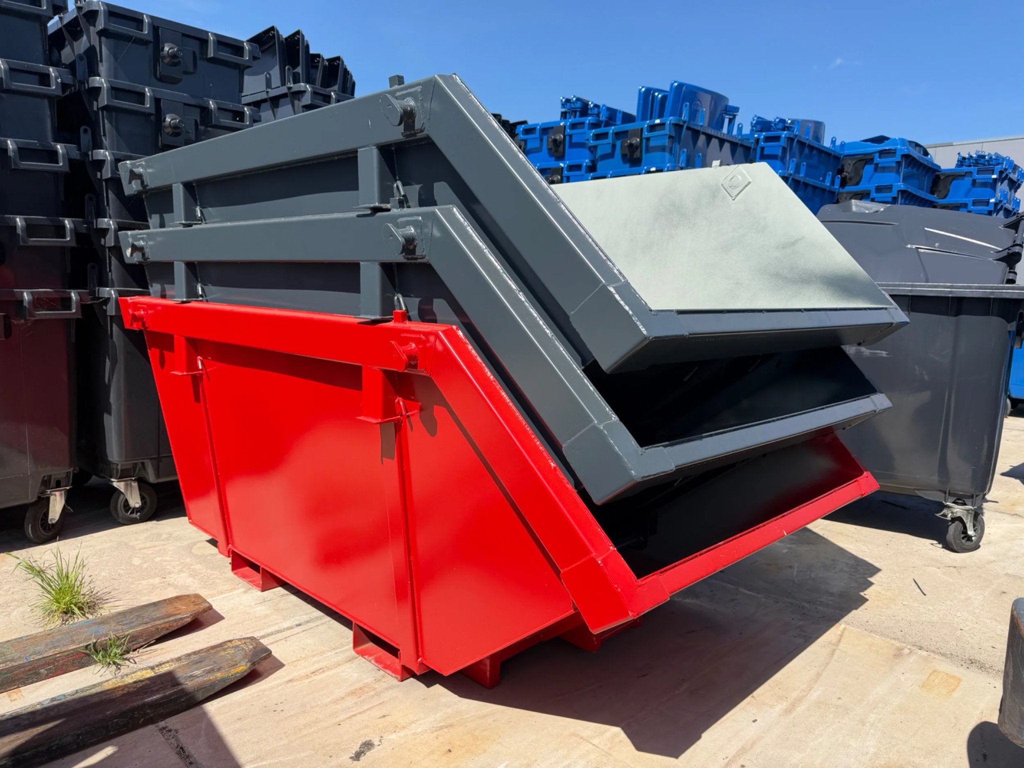 Sidalco 3m3 portaalarmcontainer met lepelgaten PASSEND VOOR