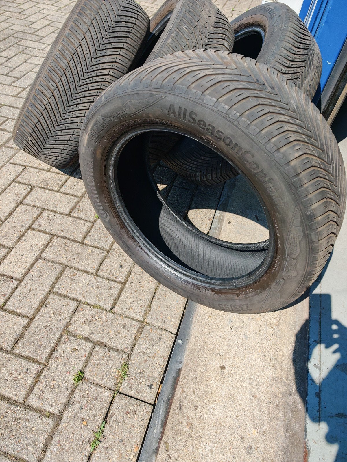 continental allseasoncontact 235/55 R 18 banden, Auto-onderdelen, Banden en Velgen, Ophalen, 18 inch, Gebruikt, 235 mm