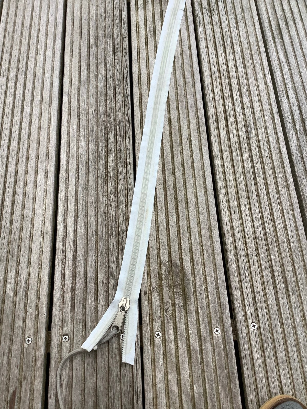 Witte rits - Zo goed als nieuw 4,80m lang, Ophalen of Verzenden, Zo goed als nieuw, Minder dan 15 m²