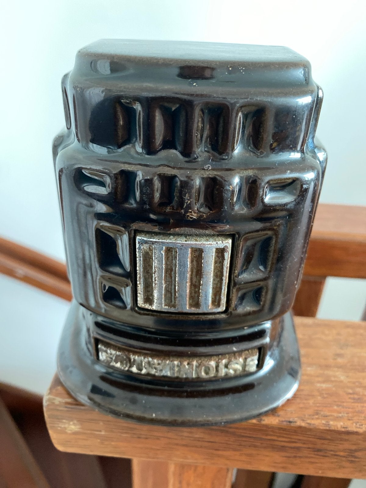 Zeldzame gietijzeren spaarpot - Collectors item, Verzamelen, Ophalen of Verzenden, Gebruikt, Overige materialen, Overige thema's