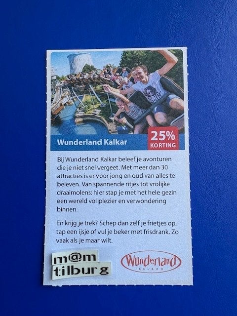 Wunderland Kalkar 25% korting tot 1-7-2027, Drie personen of meer, Kortingskaart