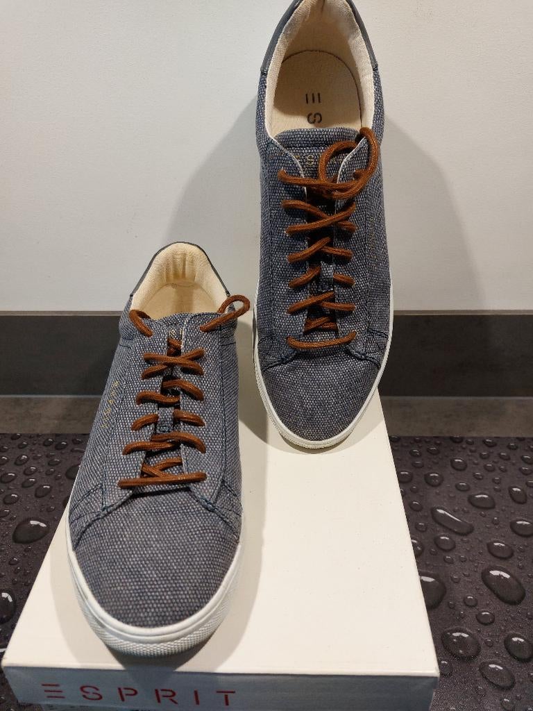 Z.g.a.n. blauwe stoffen sneakers van Esprit, maat 39, Kleding | Dames, Schoenen, Blauw, Ophalen of Verzenden, Esprit, Sneakers of Gympen
