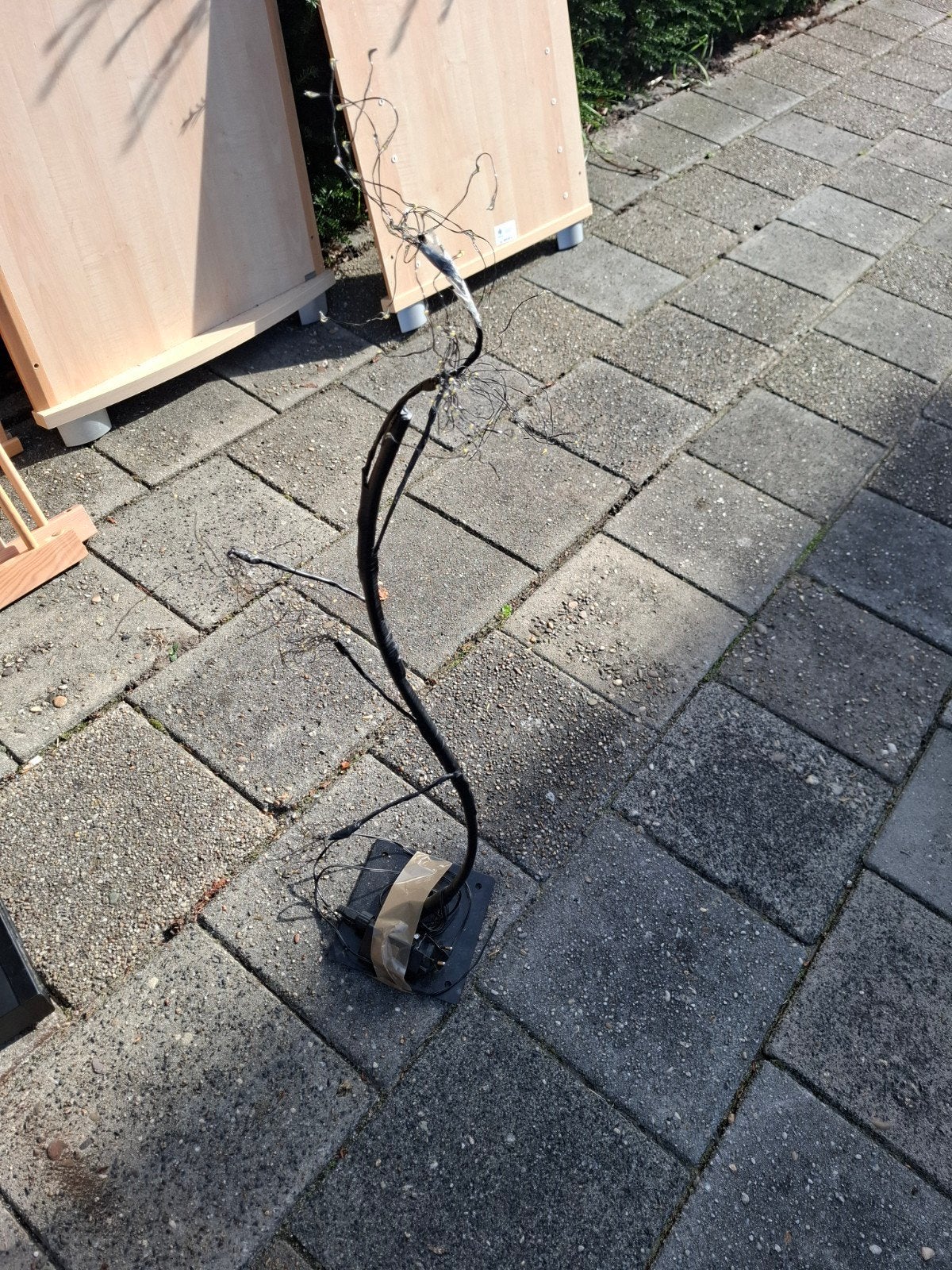 Decoratieve lamp met takken en LED-verlichting, Ophalen, Gebruikt, Modern, Natuurlijk, Metaal