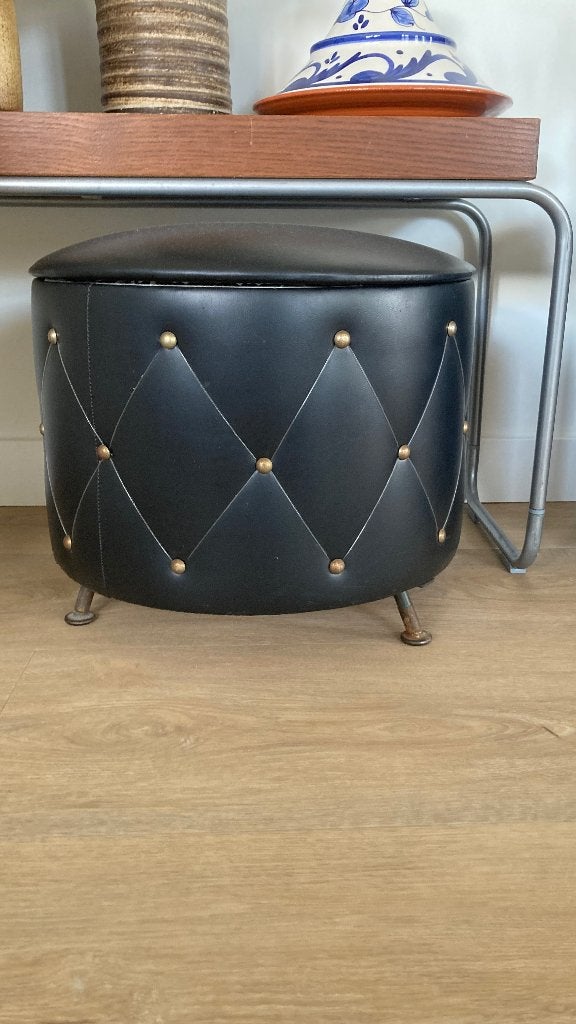 Poef vintage, Ophalen, Minder dan 50 cm, Minder dan 50 cm, Zo goed als nieuw