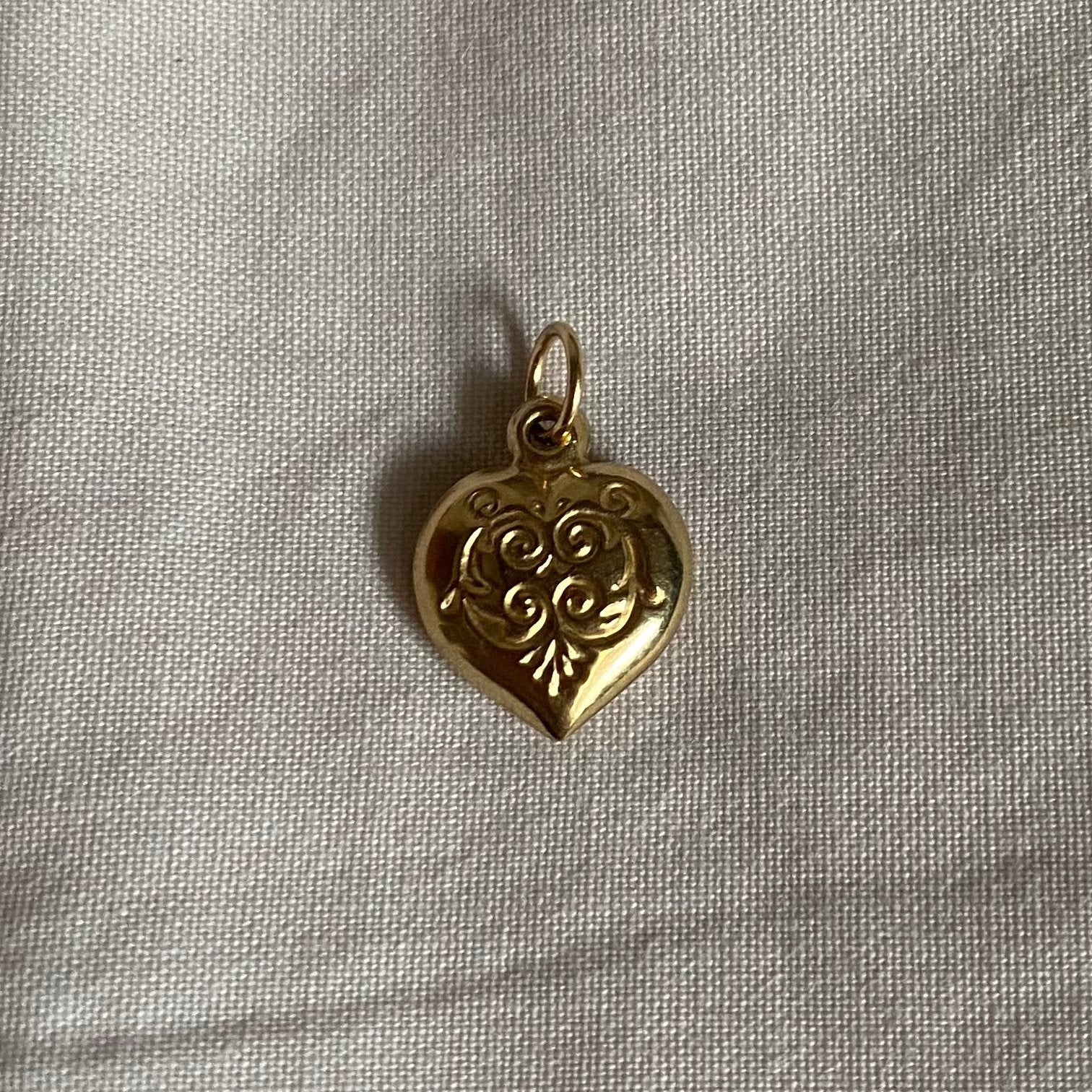 Vintage 14 karaat gouden hanger bedel hart, Verzenden, Zo goed als nieuw, Goud, Pandora