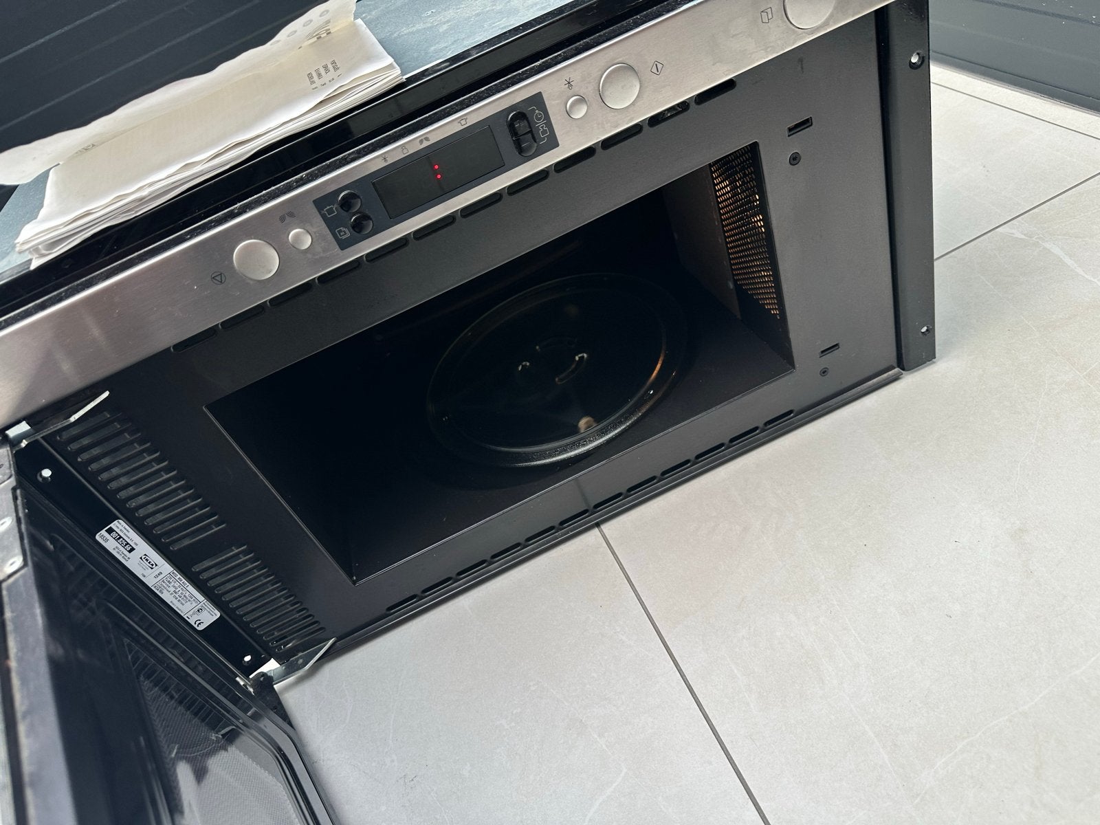 IKEA Inbouw Combimagnetron - Zo goed als nieuw, Witgoed en Apparatuur, Magnetrons, Ophalen, Combimagnetron, 60 cm of meer, Grill