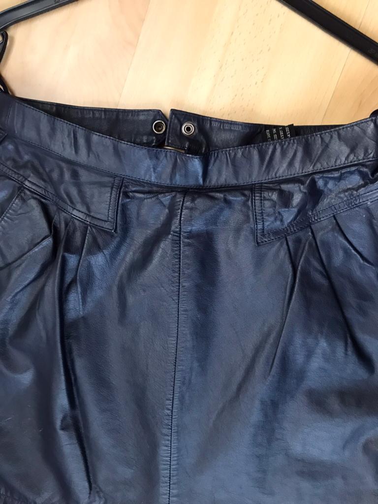 Leren rokken lang maat 42 met split, Kleding | Dames, Rokken, Blauw, Maat 42/44 (L), Ophalen of Verzenden, Zo goed als nieuw