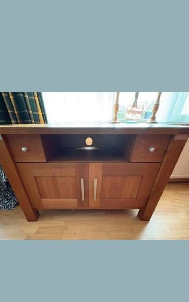 Teak houten dressoir, Ophalen, 25 tot 50 cm, 100 tot 150 cm