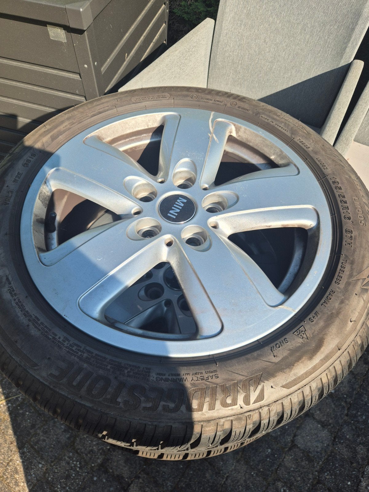 Mini Cooper 16 inch winterbanden met velgen, Ophalen, Gebruikt, 16 inch, Banden en Velgen