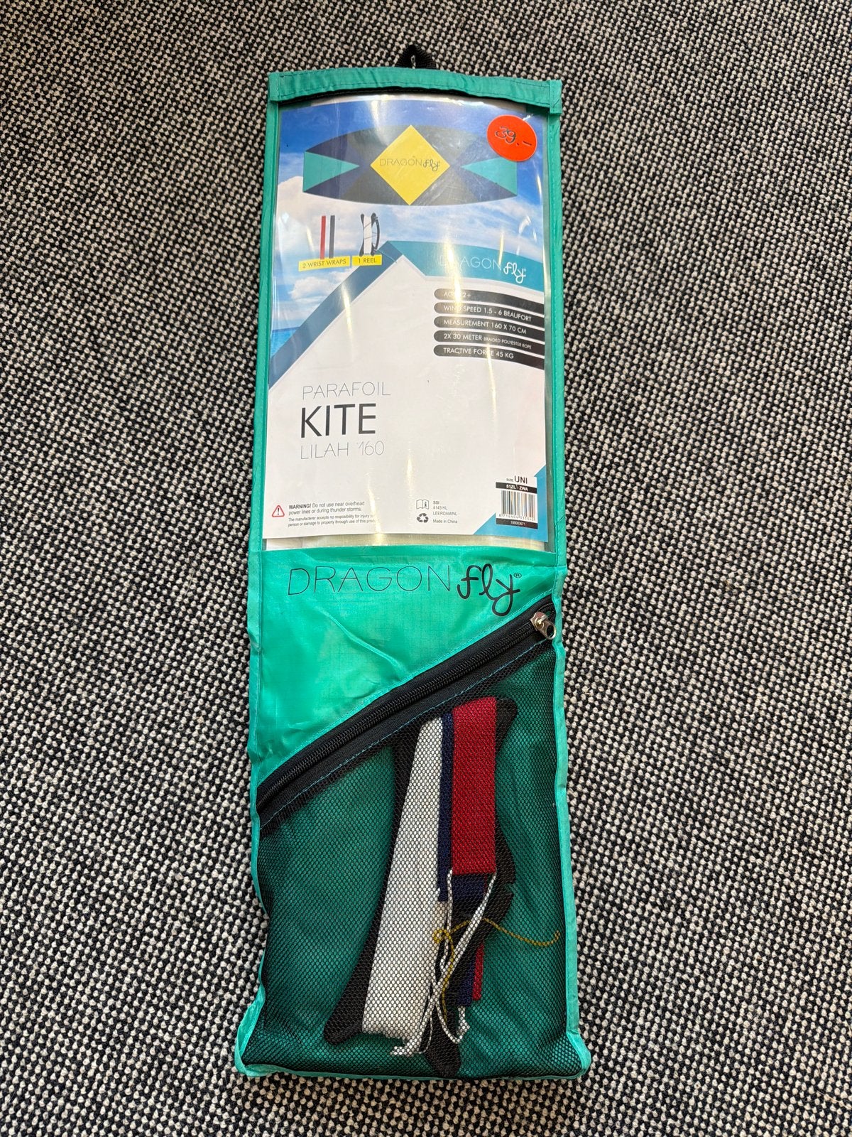 DragonFly Parafoil Kite Lilah 160 - Nieuw in verpakking, Sport en Fitness, Ophalen of Verzenden, Nieuw, Eenlijns, Vlieger