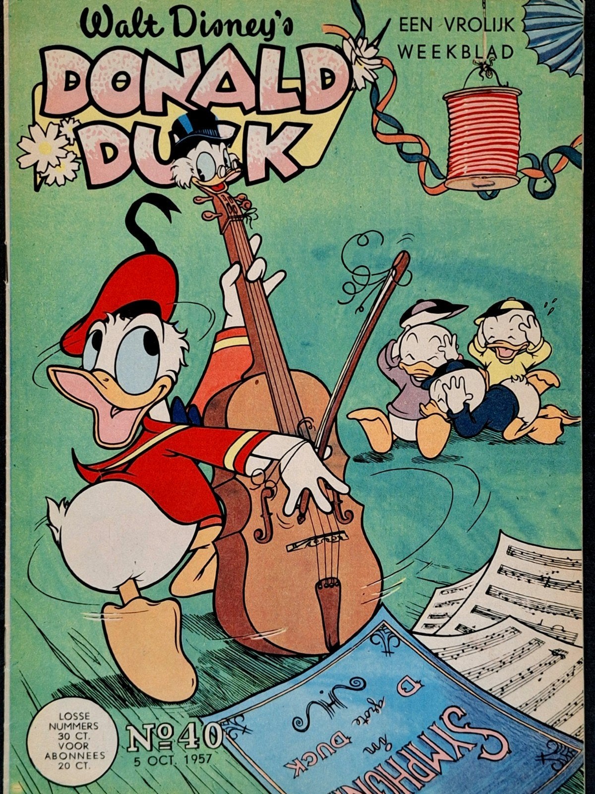 Donald Duck 1957 nr. 40, Boeken, Eén stripboek, Ophalen of Verzenden, Zo goed als nieuw