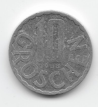Oostenrijk 10 groschen 1988 KM# 2878, Verzenden, Oostenrijk, Losse munt