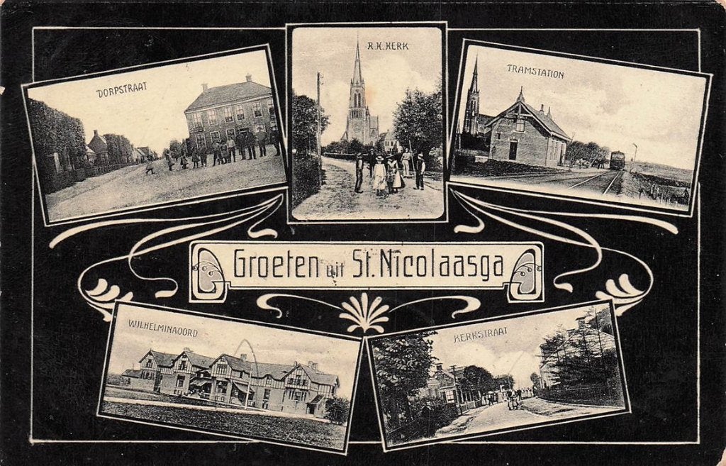 702-358-027 Groeten St Nicolaasga, Verzenden, Voor 1920, Friesland