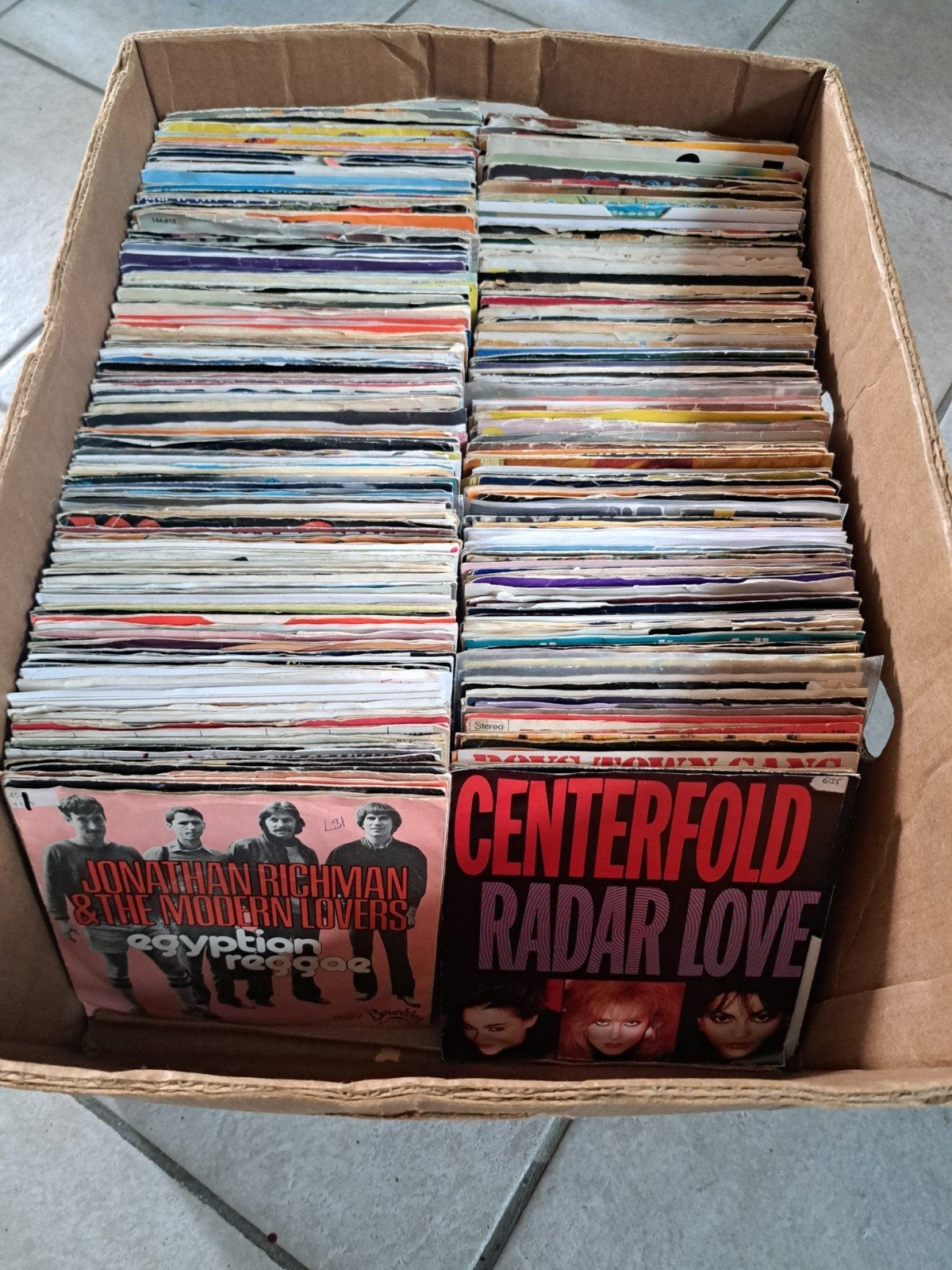 Ongeveer 400 muziek singles, Ophalen, Gebruikt, 7 inch, Pop