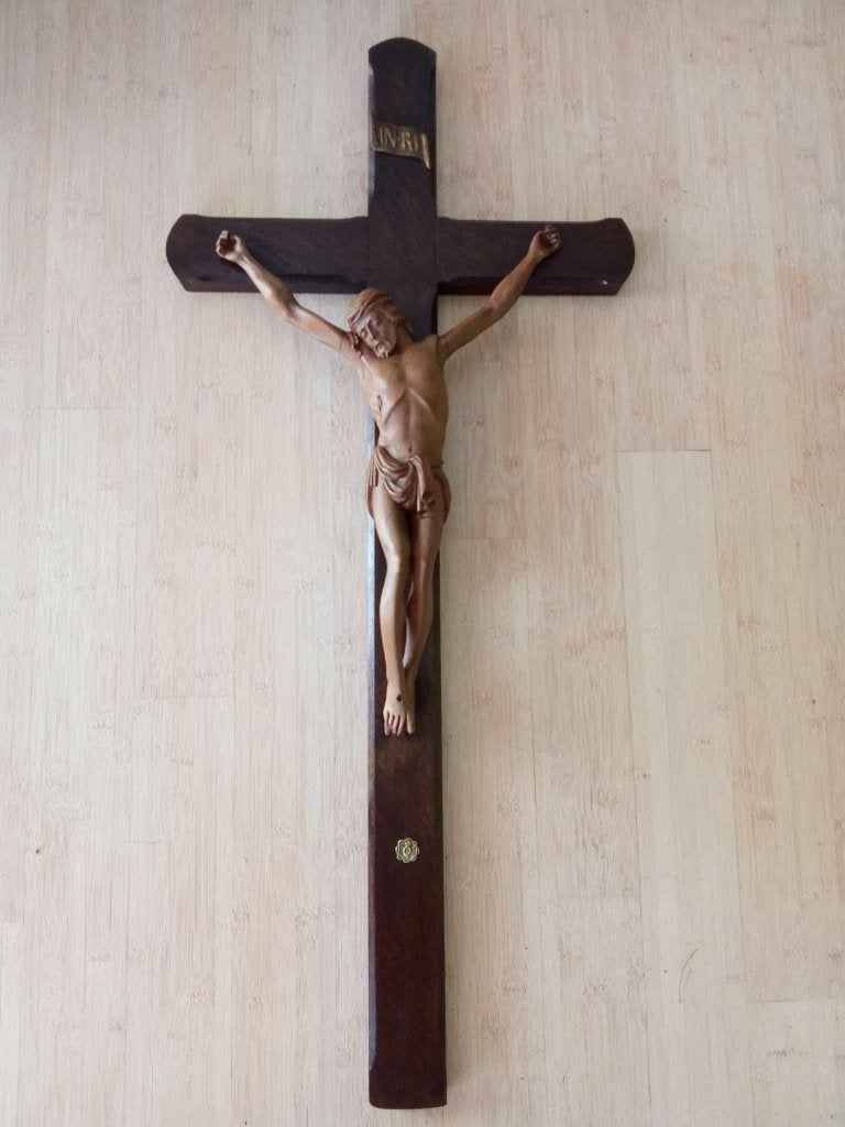 Kruis met corpus Christi (1meter), Antiek en Kunst, Ophalen of Verzenden