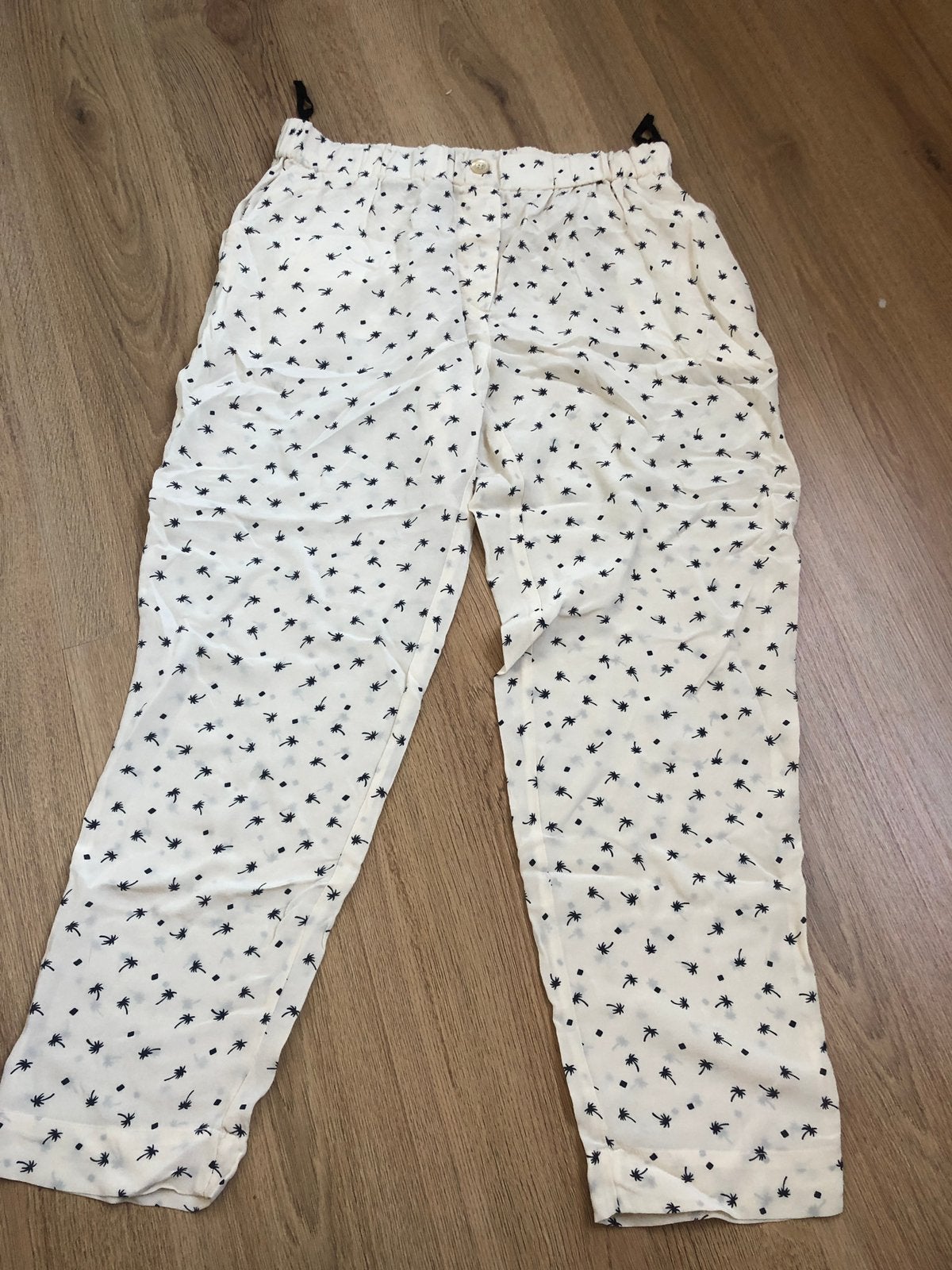 Forte forte pants zijde 2 wit palmbomen, Maat 38/40 (M), Wit, Ophalen of Verzenden, Zo goed als nieuw