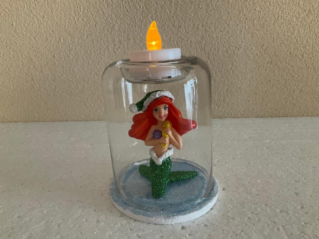 Disney Ariel kleine zeemeermin - theelicht houder - stolp, Verzamelen, Disney, Ophalen of Verzenden, Pocahontas of Kl. Zeemeermin