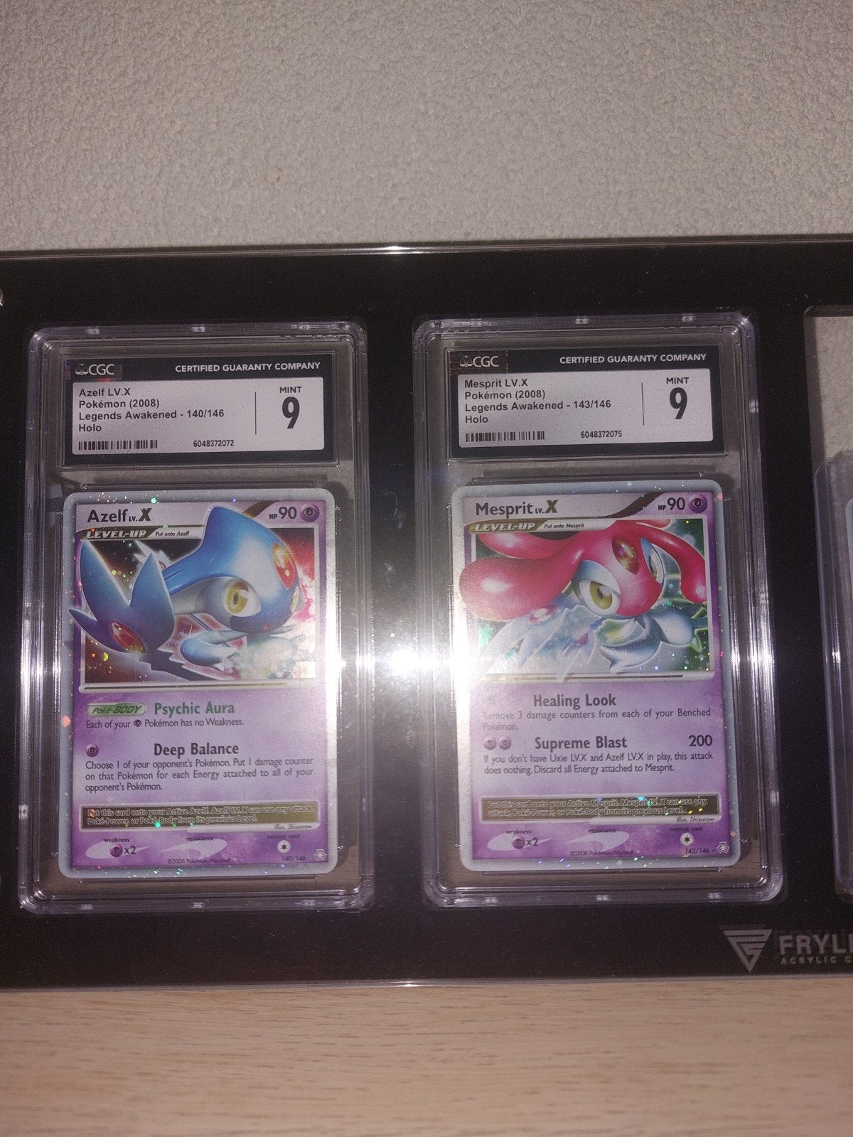 Azelf & Mesprit lv.x CGC 9 Legends Awakened, Ophalen of Verzenden, Nieuw, Meerdere kaarten, Foil
