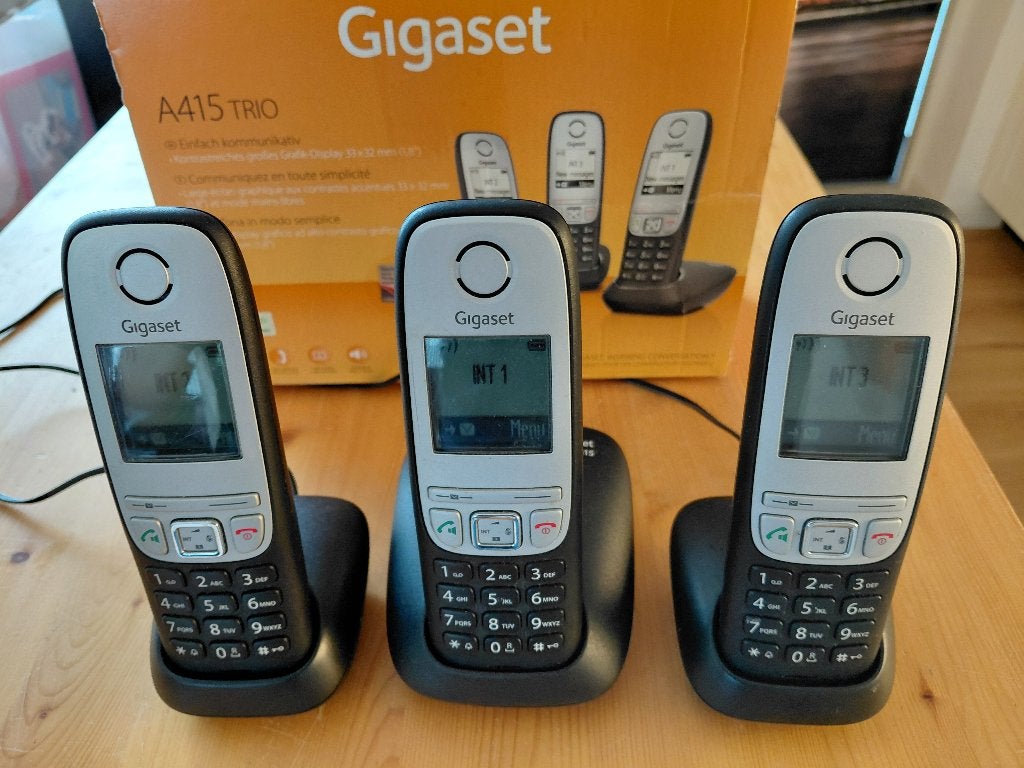 Gigaset A415 Trio, Ophalen of Verzenden, Zo goed als nieuw, 3 handsets, Stralingsarm
