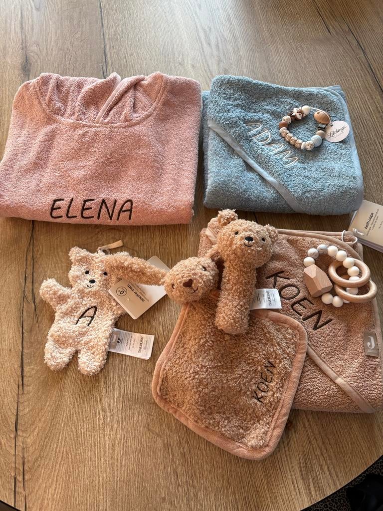 Badcape badponcho en knuffels met naam, Kinderen en Baby's, Kraamcadeaus en Geboorteborden, Ophalen of Verzenden, Zo goed als nieuw
