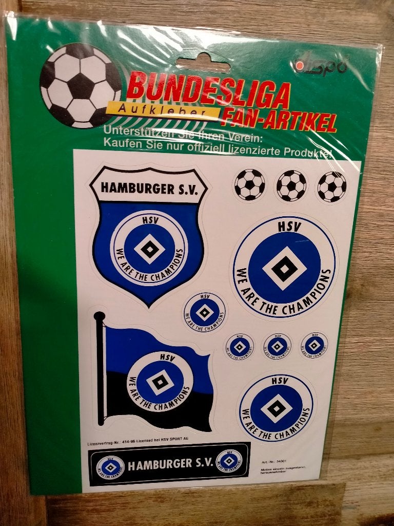HSV Hamburger S.V. voetbal Duitsland stickervel stickers, Ophalen of Verzenden, Zo goed als nieuw, Overige typen