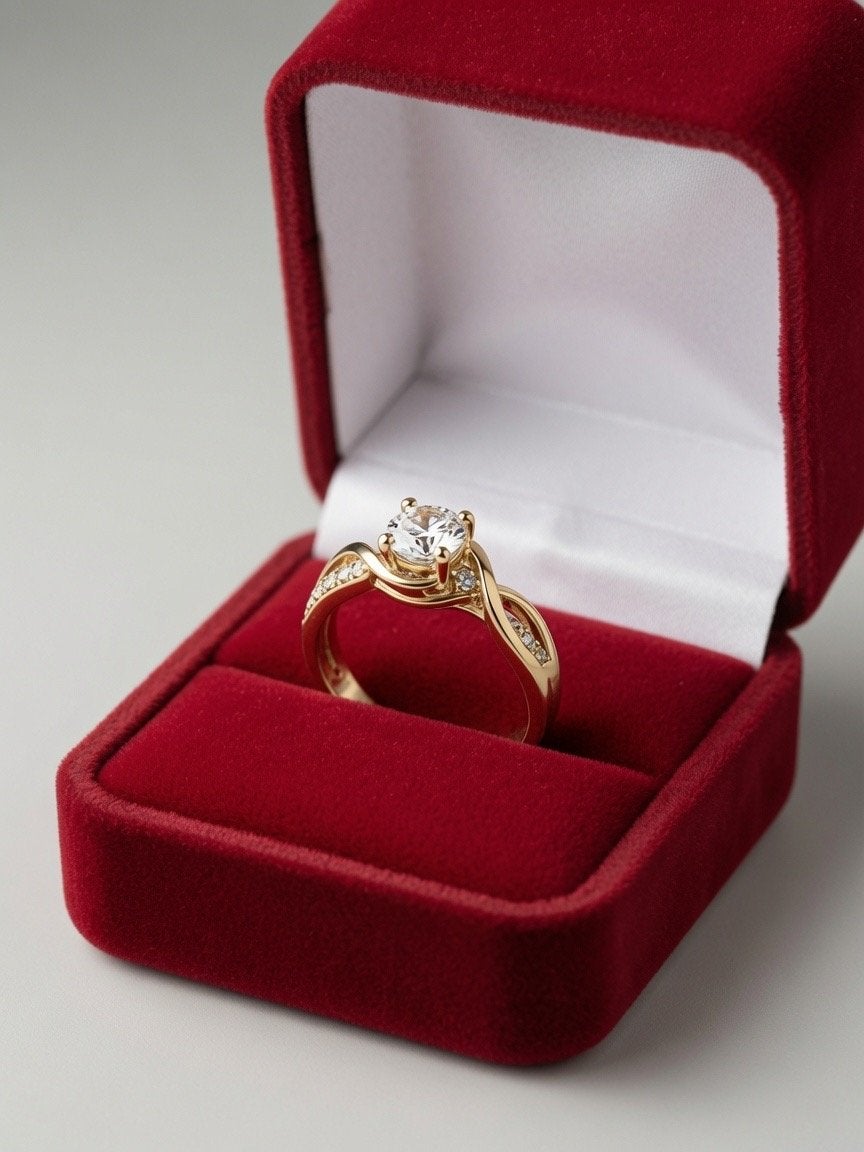 Handgemaakte 5-legeringen ring met zirkonia - vervaagt nooit, Sieraden, Tassen en Uiterlijk, Ringen, Overige materialen, Nieuw