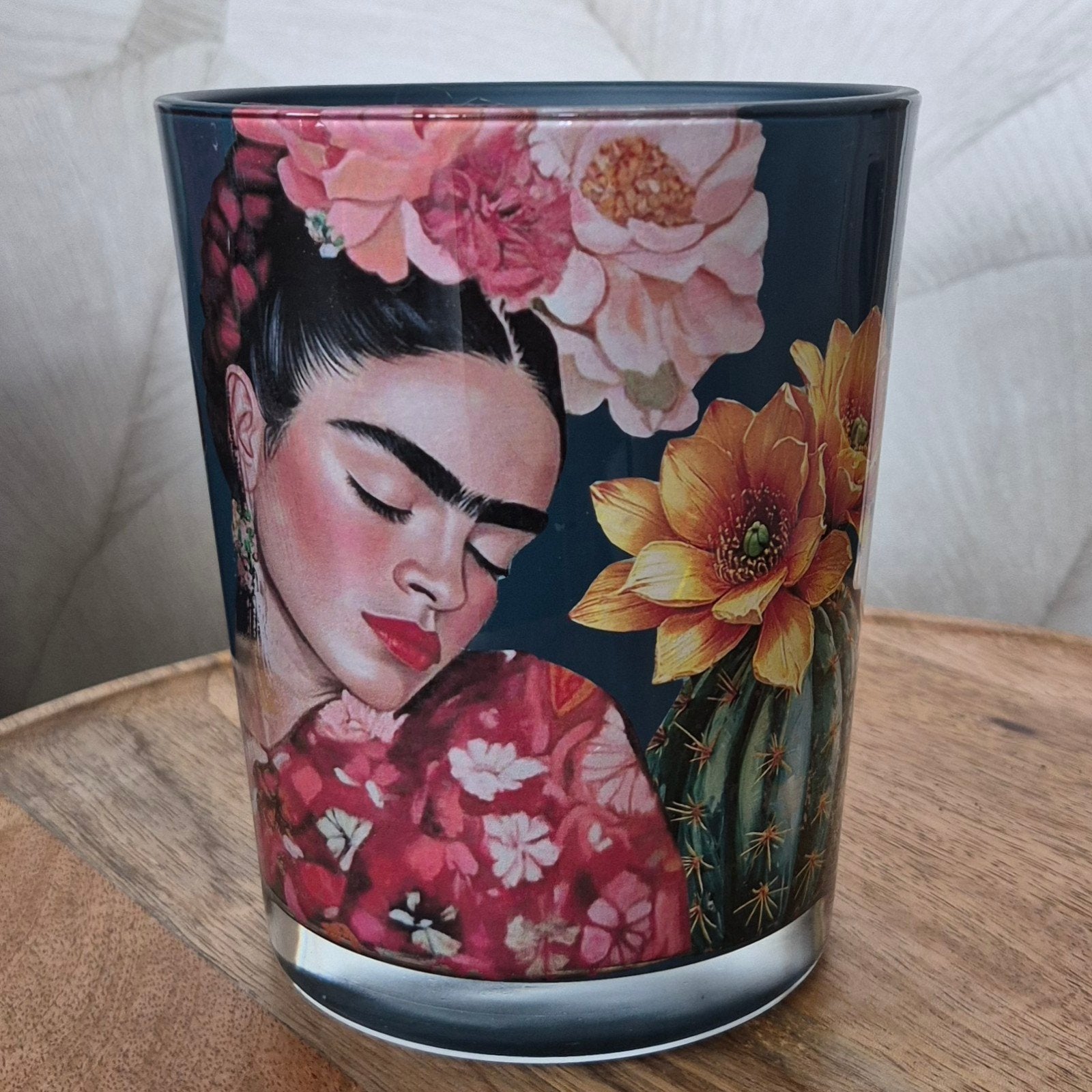 Vaasje Frida Kahlo 'Blue', Ophalen of Verzenden, Nieuw, Glas