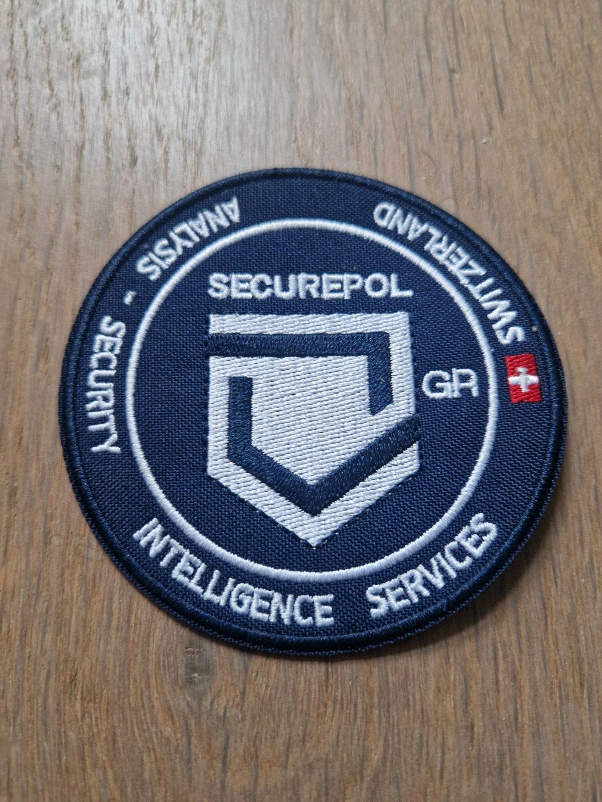 Patch Securepol Zwitserland Intelligence Services Embleem, Ophalen of Verzenden, Landmacht, Nederland, Embleem of Badge