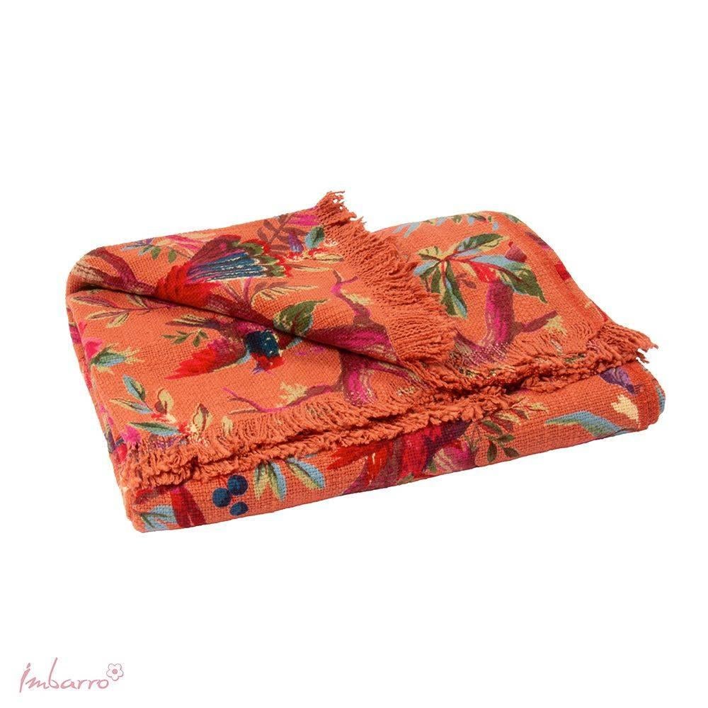 oranje plaid Paradise van Imbarro 130 x 170 cm leuk kado, -, -, Nieuw, Ophalen of Verzenden
