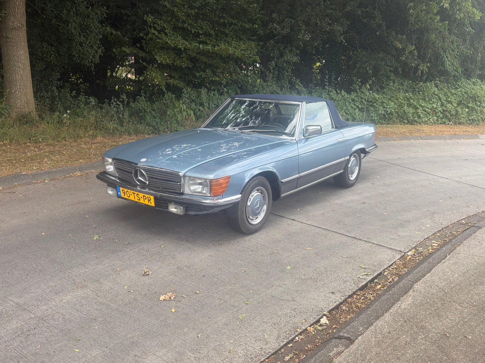 Mercedes-Benz sl klasse 280 sl  w107 1981, Auto's, Mercedes-Benz, 136 pk, 2745 cc, Cabriolet, Blauw