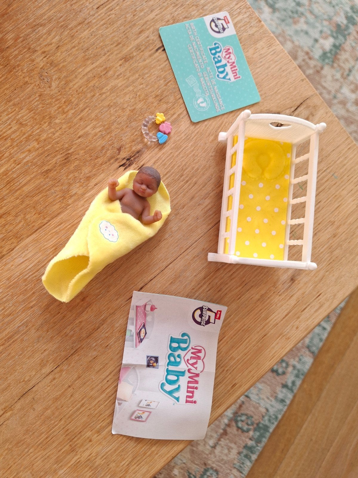 My Mini Baby met wiegje en accessoires, Ophalen of Verzenden, Gebruikt, Babypop