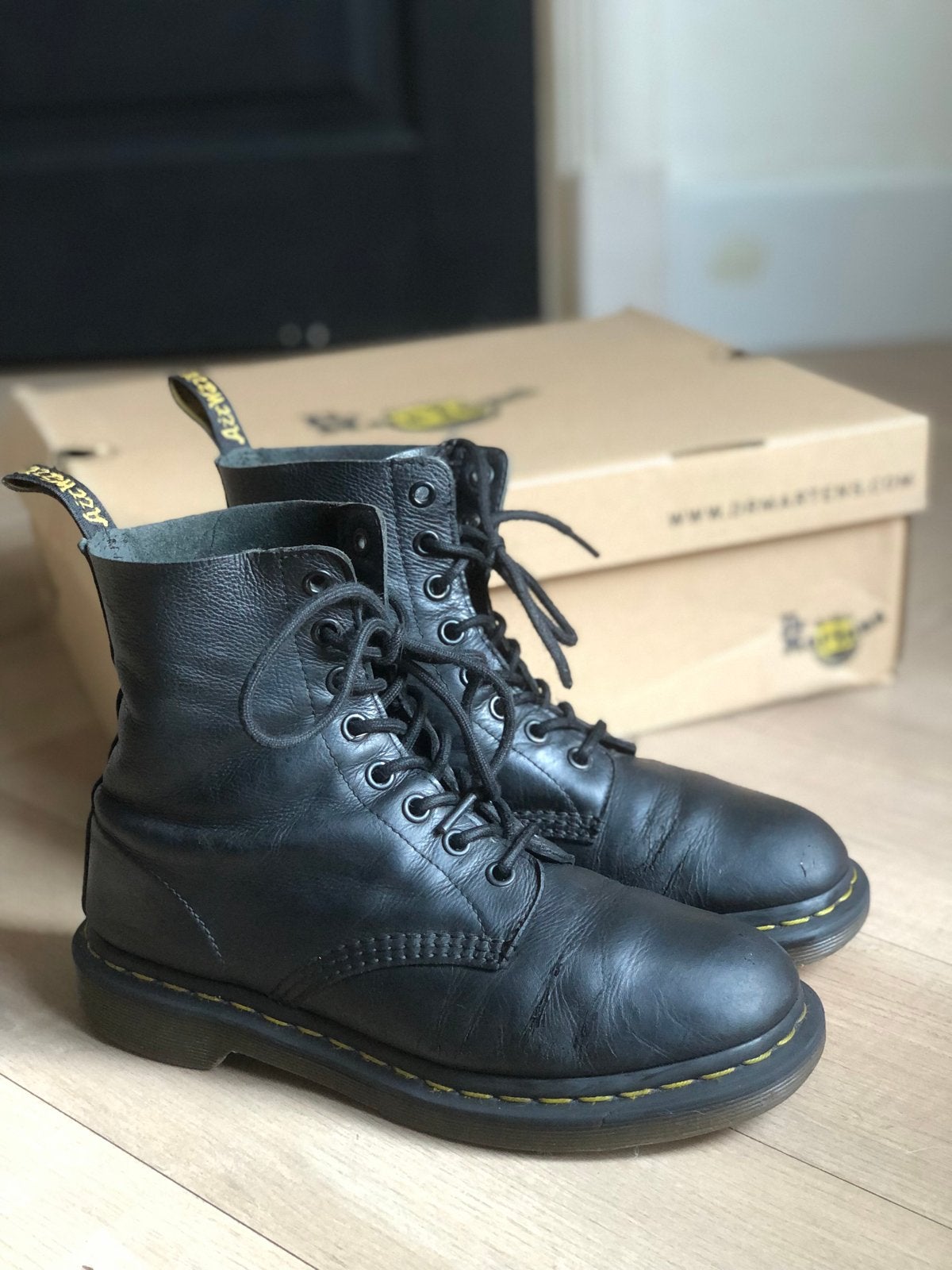 Dr. Martens Pascal Zwart Leer Maat 38 Festival Boots, Kleding | Dames, Schoenen, Zwart, Lage of Enkellaarzen, Ophalen of Verzenden
