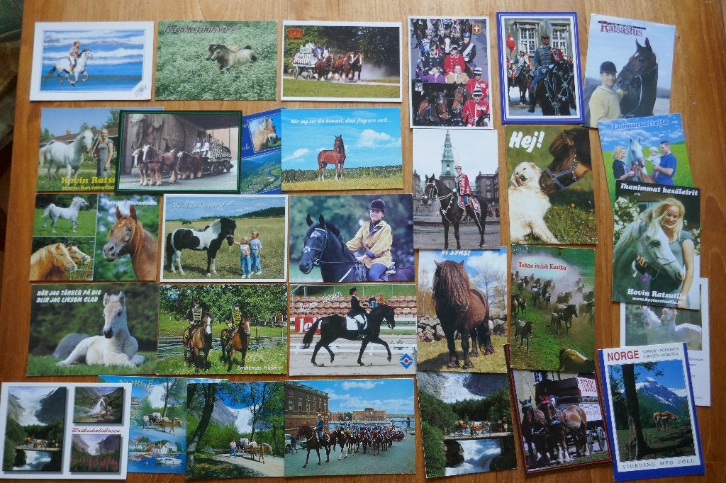 Partij 30x Paard Pony Finland Zweden Noorwegen Denemarken, Ophalen of Verzenden, 1980 tot heden, Paard