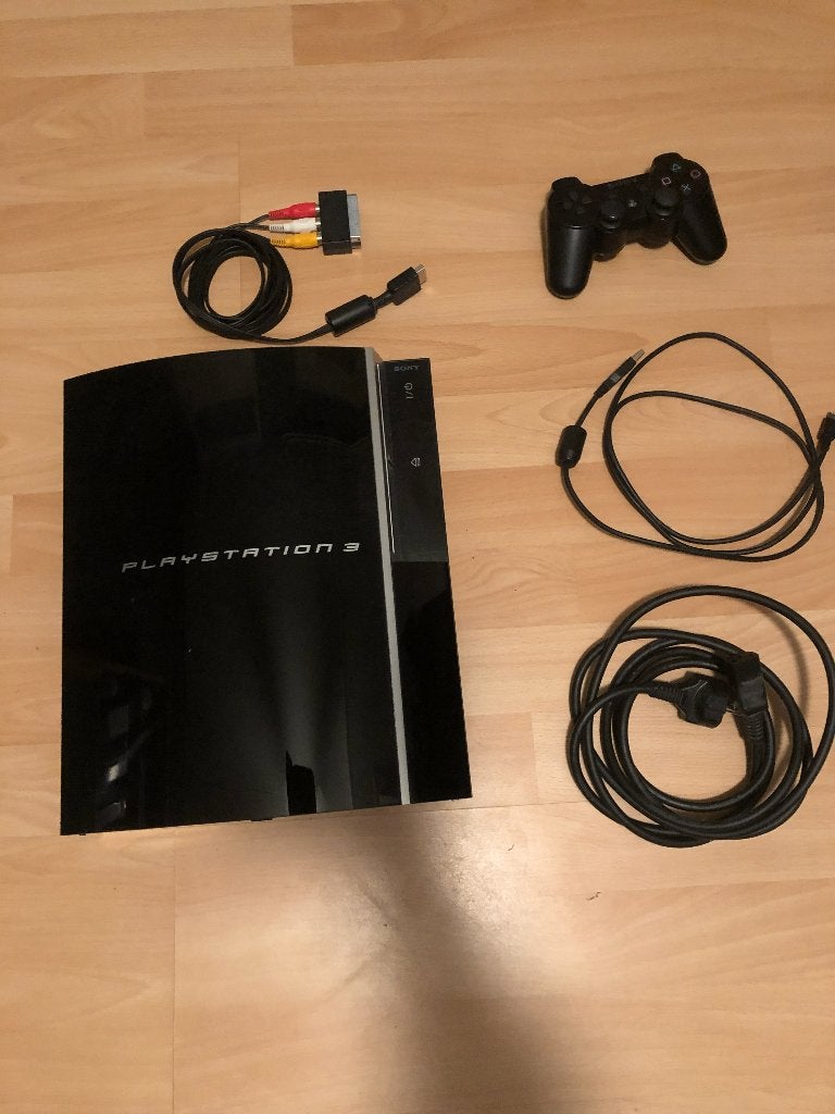 Sony PlayStation 3 (PS3) 40GB met controller en kabels, Spelcomputers en Games, Ophalen, Gebruikt, 40 GB, Phat