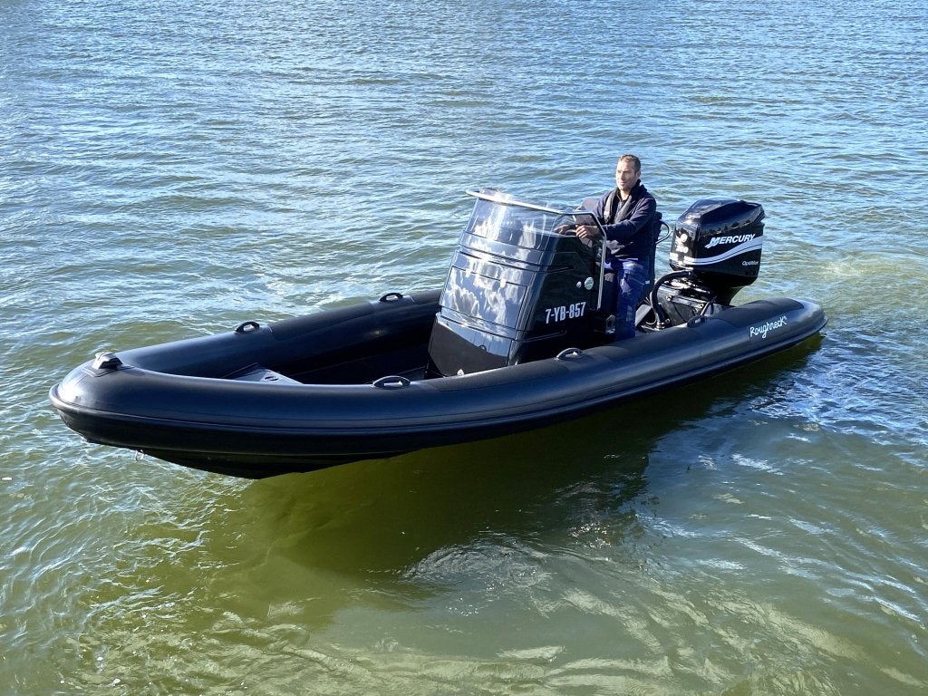Roughneck 636 rib hypalon (2019) met Mercury 200pk, Watersport en Boten, Rubberboten, Overige merken, Gebruikt, 6 m, 2 m