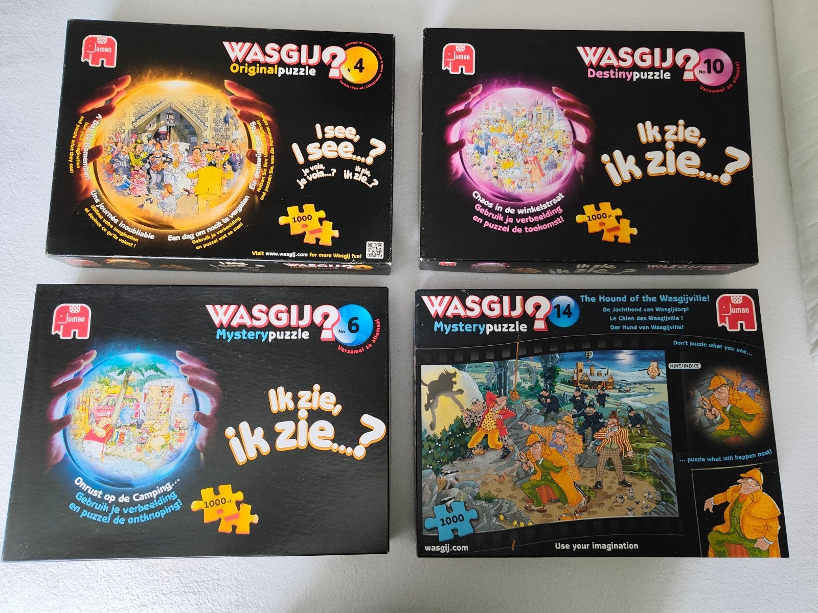 Wasgij 4 stuks, Hobby en Vrije tijd, Denksport en Puzzels, Ophalen, 500 t/m 1500 stukjes