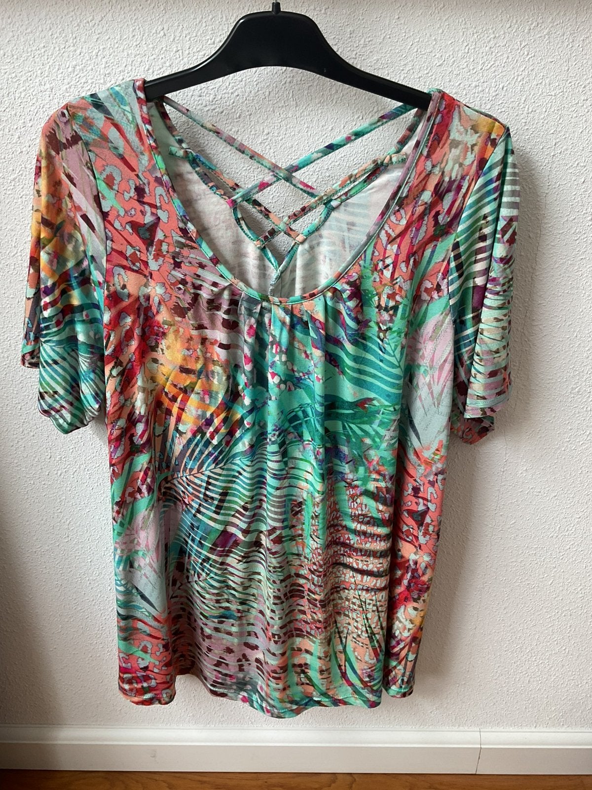 Fleurig shirt, t shirt van Miss Etam, maat 48, Kleding | Dames, Grote Maten, Ophalen of Verzenden, Zo goed als nieuw, Shirt of Top