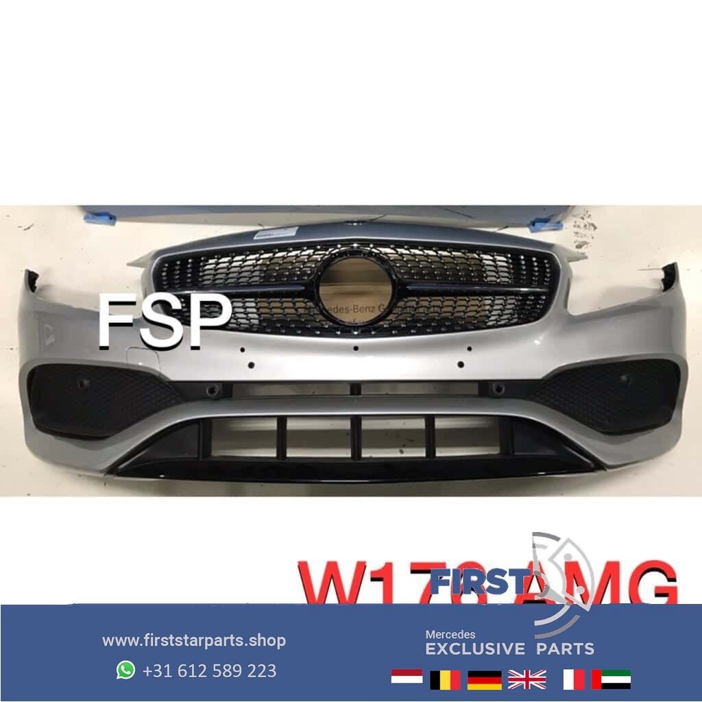 W176 Facelift AMG Bumper 2013-2019 zilver grijs Mercedes Voo, Gebruikt, -, Voor, Ophalen of Verzenden