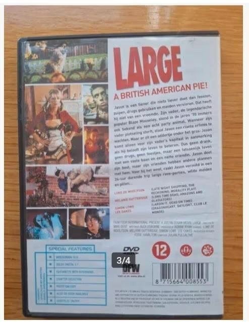 Dvd large, a british american pie h3, Vanaf 12 jaar, Ophalen of Verzenden, Zo goed als nieuw, Romantische komedie