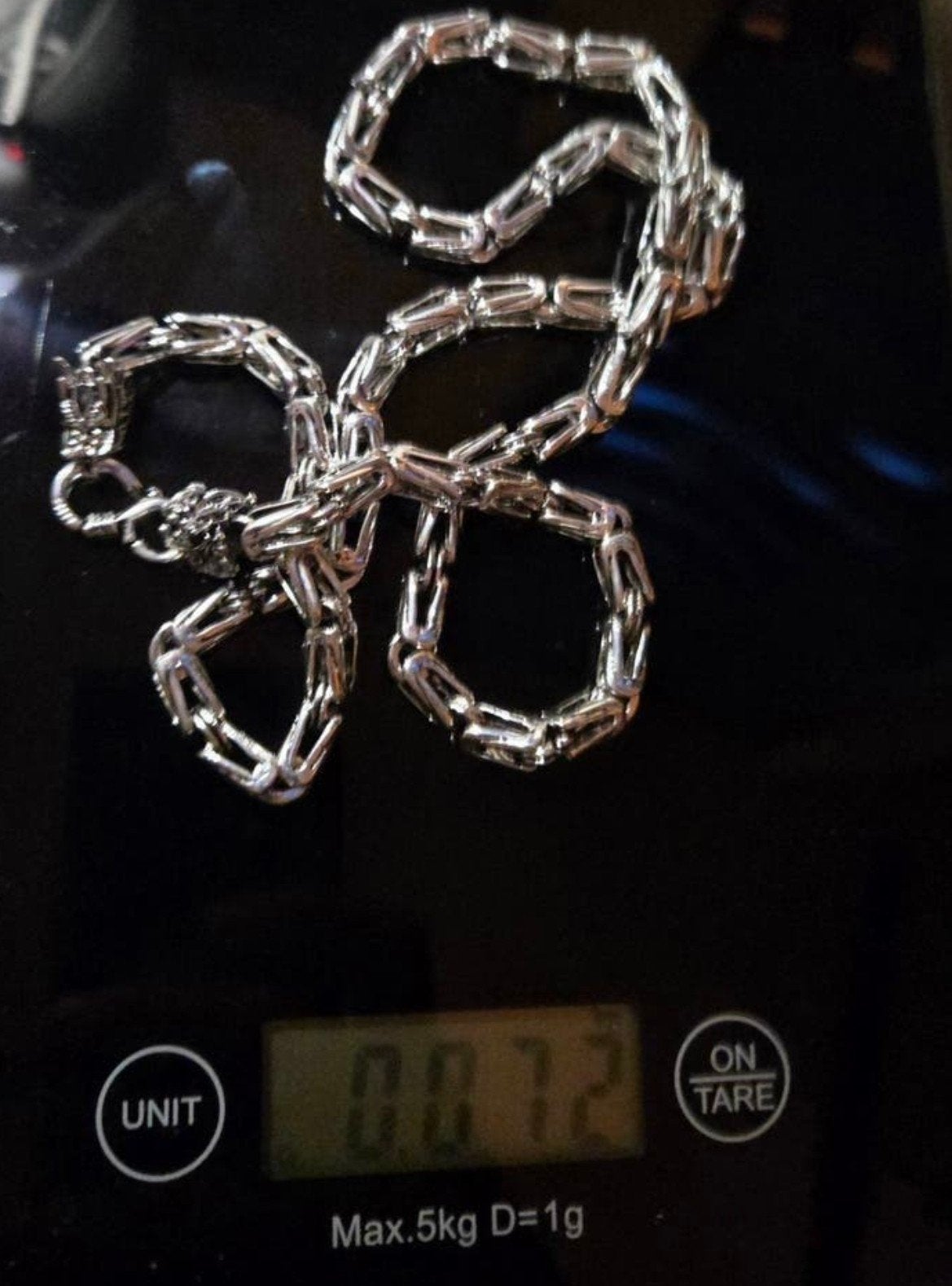 Zilveren Grove Massieve Koningsketting t, Sieraden, Tassen en Uiterlijk, Kettingen, Ophalen, Zo goed als nieuw, Zilver, Zilver